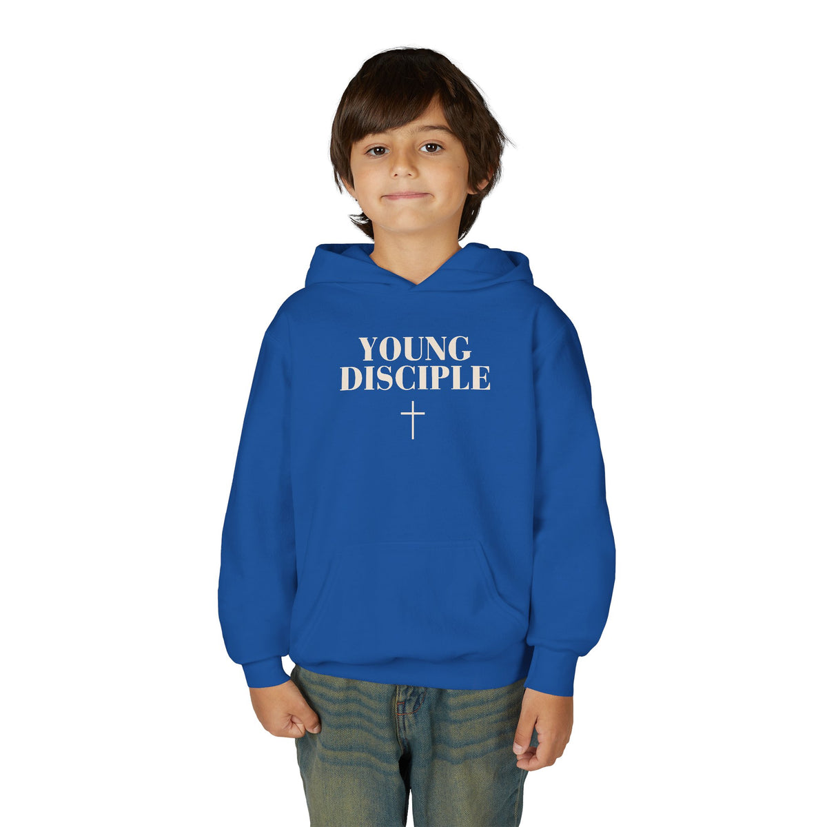 Youth Hoodie — "Young Disciple" Minimal Graphic Hooded Sweatshirt