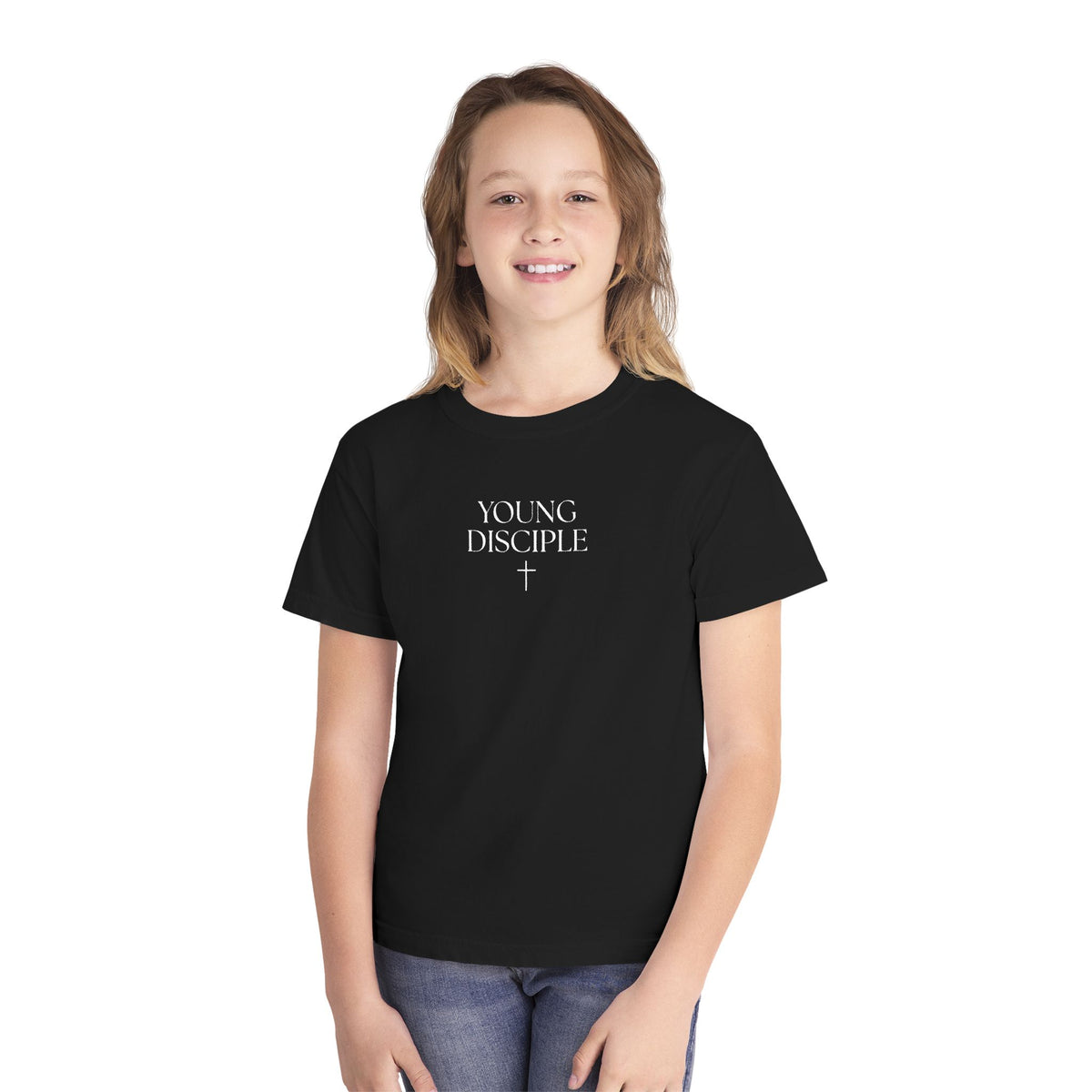 "Young Disciple" Faith Kids T‑Shirt with Cross