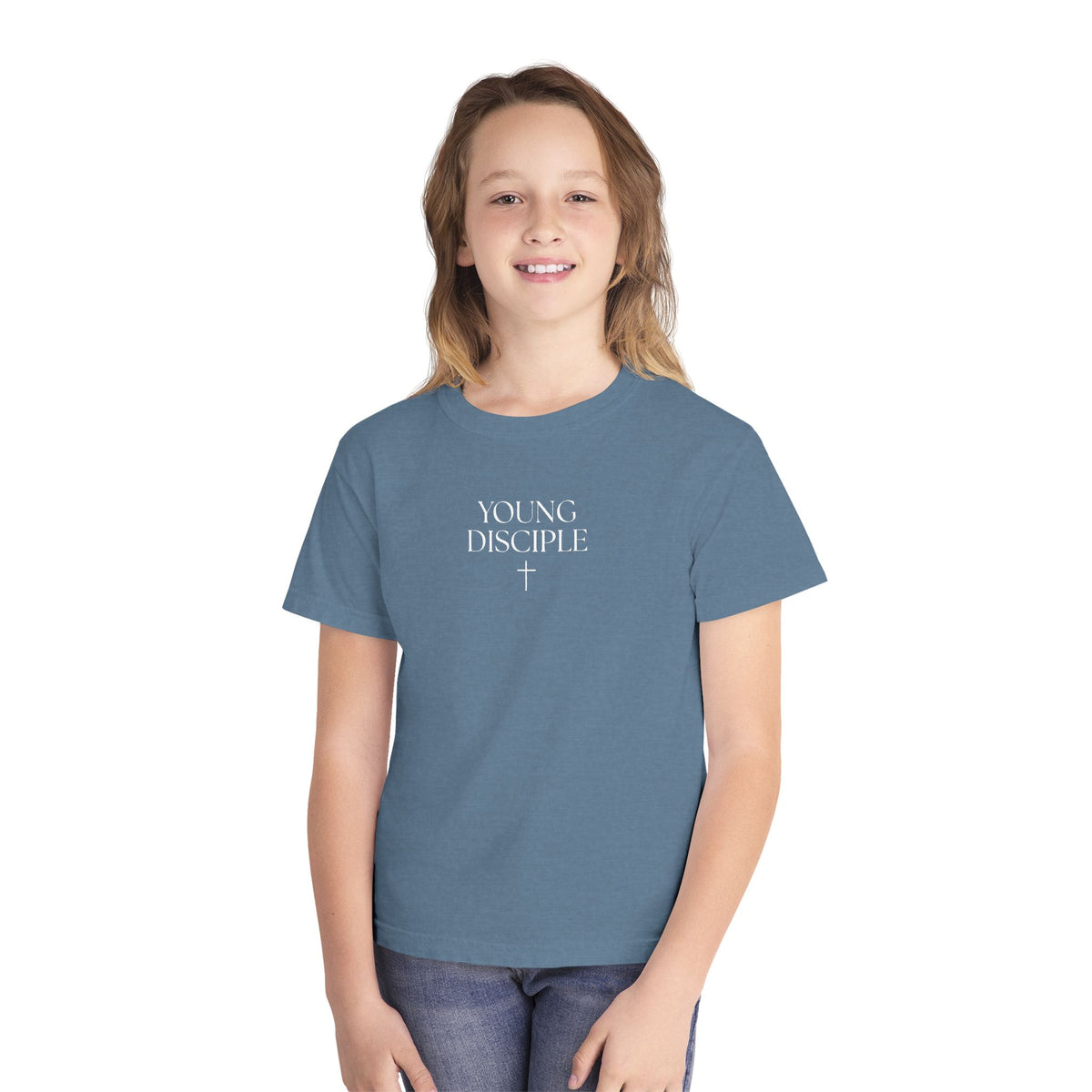 "Young Disciple" Faith Kids T‑Shirt with Cross
