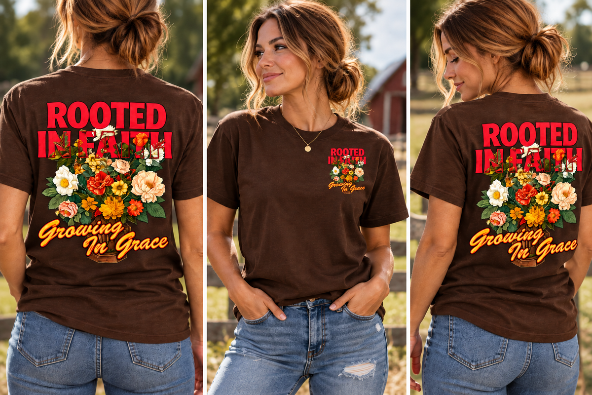 Rooted In Faith Floral Tee