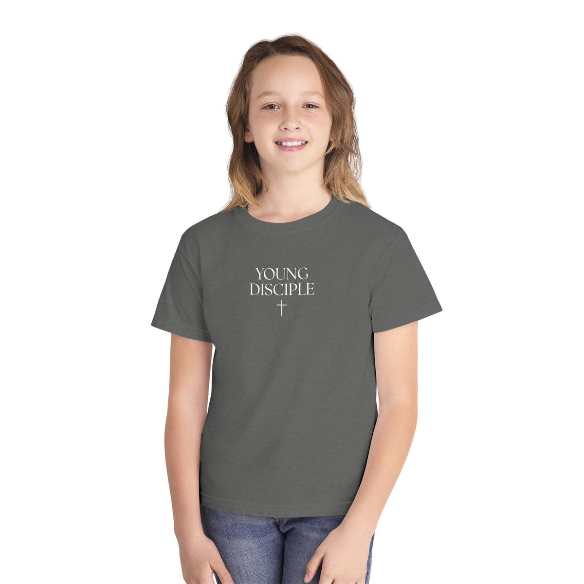 "Young Disciple" Faith Kids T‑Shirt with Cross