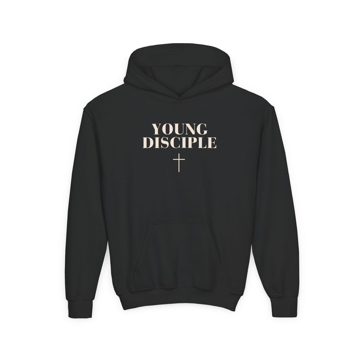 Youth Hoodie — "Young Disciple" Minimal Graphic Hooded Sweatshirt