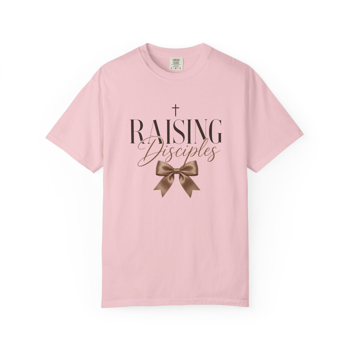 Raising Disciples Tee — Christian Mom Faith T-Shirt with Bow