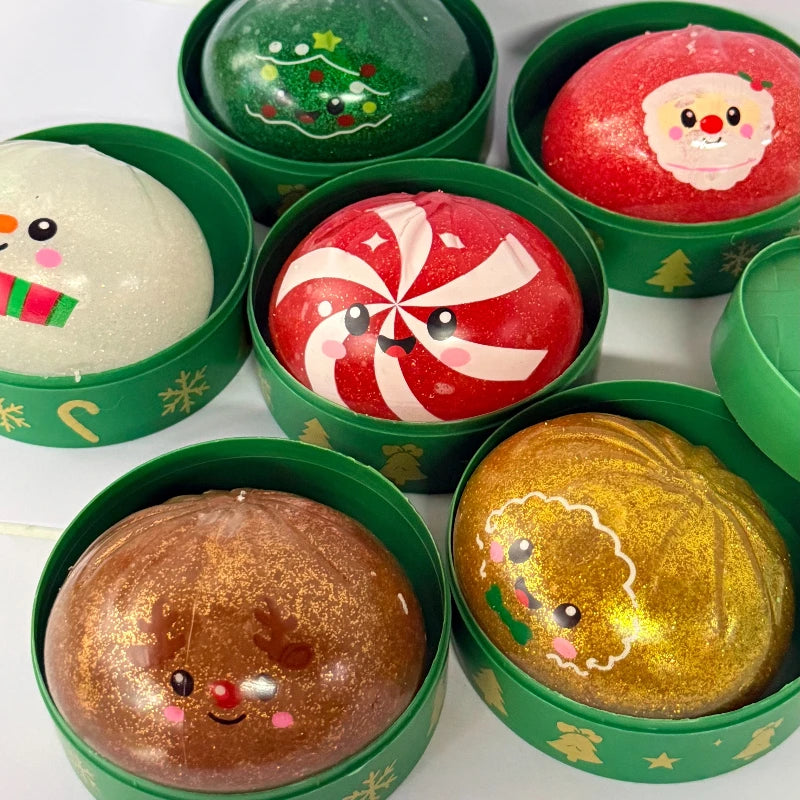 Christmas Dumpling Squishy Snowman, Elk, Santa Claus Squeeze Toys with Box Stress Relief Merry Christmas New Year Gift 2027
