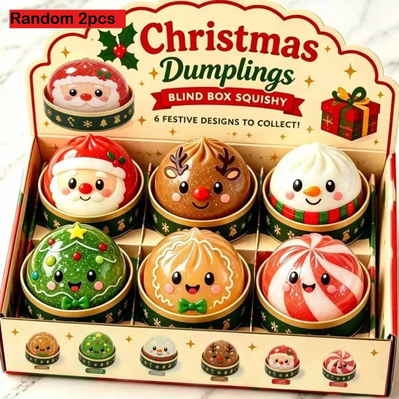 Christmas Dumpling Squishy Snowman, Elk, Santa Claus Squeeze Toys with Box Stress Relief Merry Christmas New Year Gift 2027