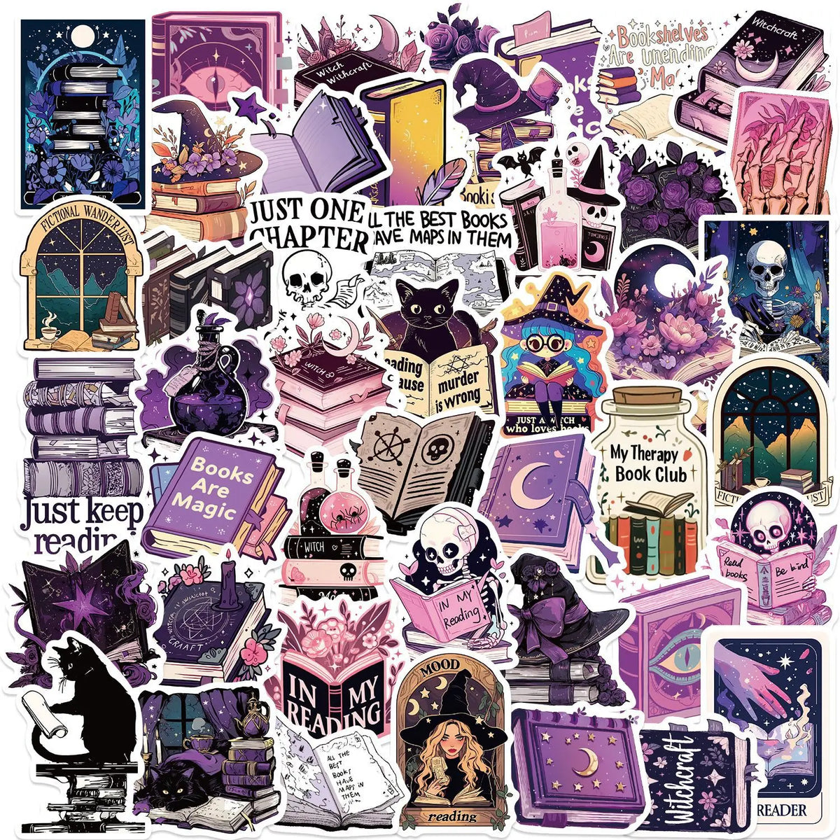 50/100PCS Cartoon Autumn Season Bookworm Graffiti Stickers Decoration Guitar Notebook Luggage DIY Waterproof
