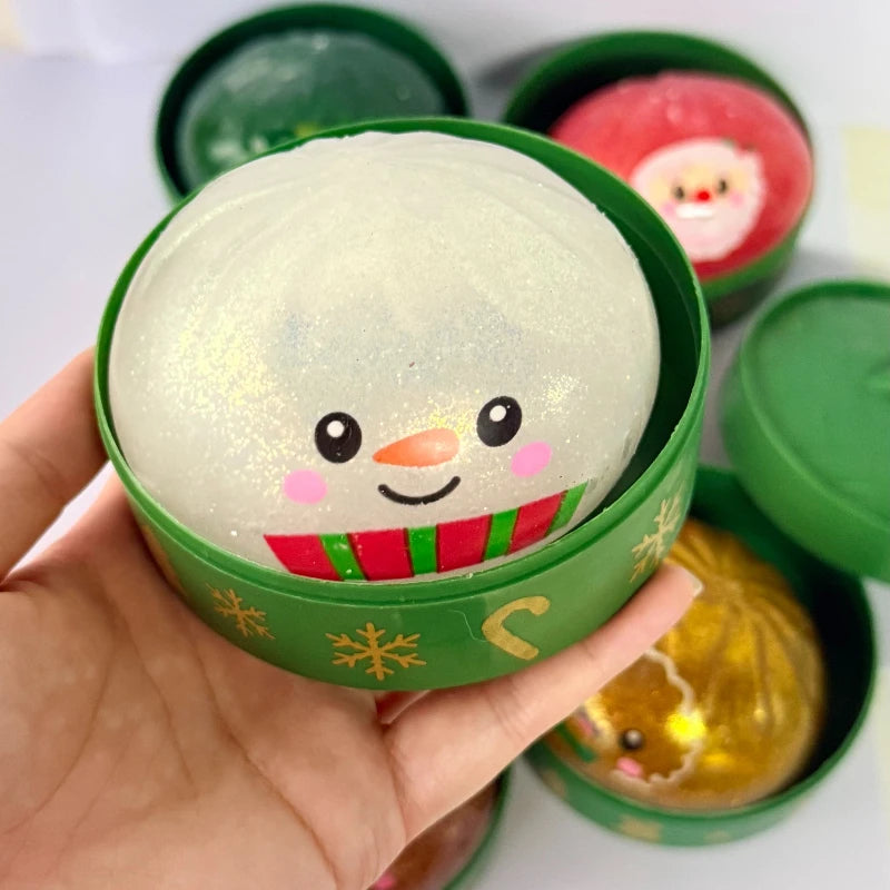 Christmas Dumpling Squishy Snowman, Elk, Santa Claus Squeeze Toys with Box Stress Relief Merry Christmas New Year Gift 2027