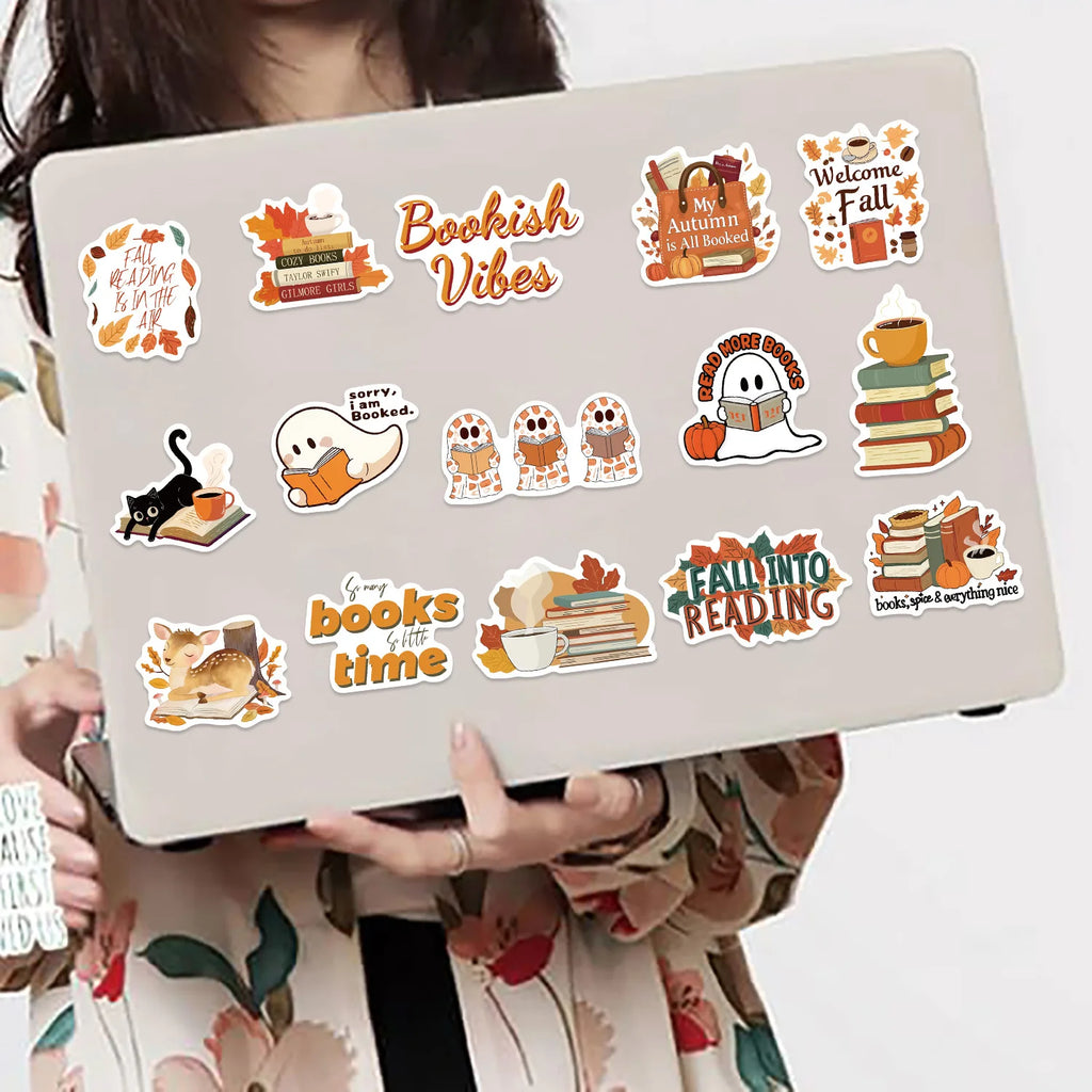 50/100PCS Cartoon Autumn Season Bookworm Graffiti Stickers Decoration Guitar Notebook Luggage DIY Waterproof