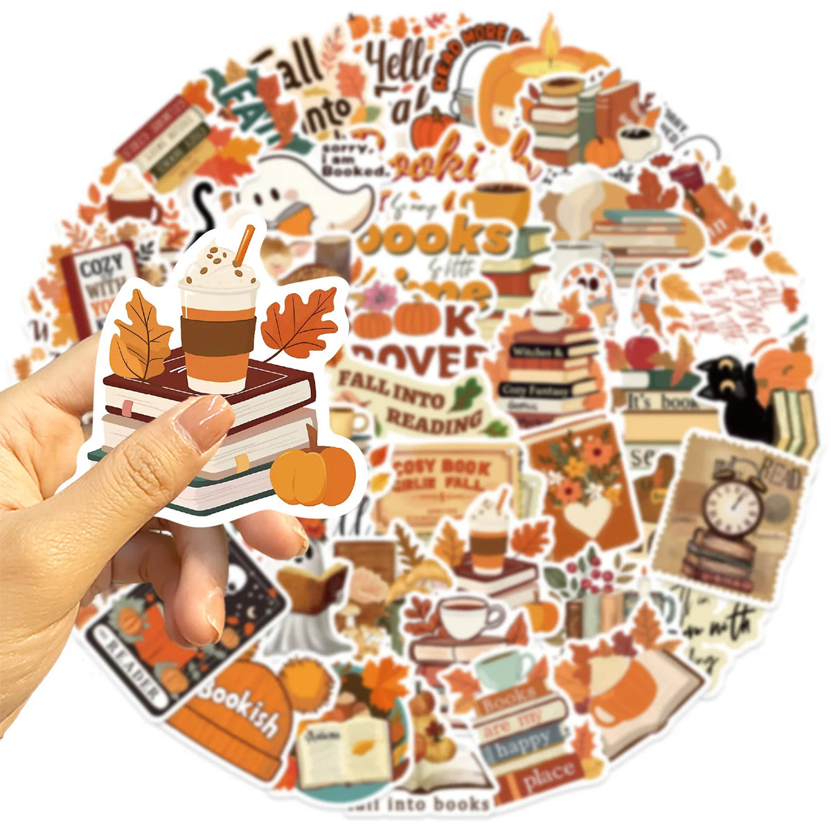 50/100PCS Cartoon Autumn Season Bookworm Graffiti Stickers Decoration Guitar Notebook Luggage DIY Waterproof
