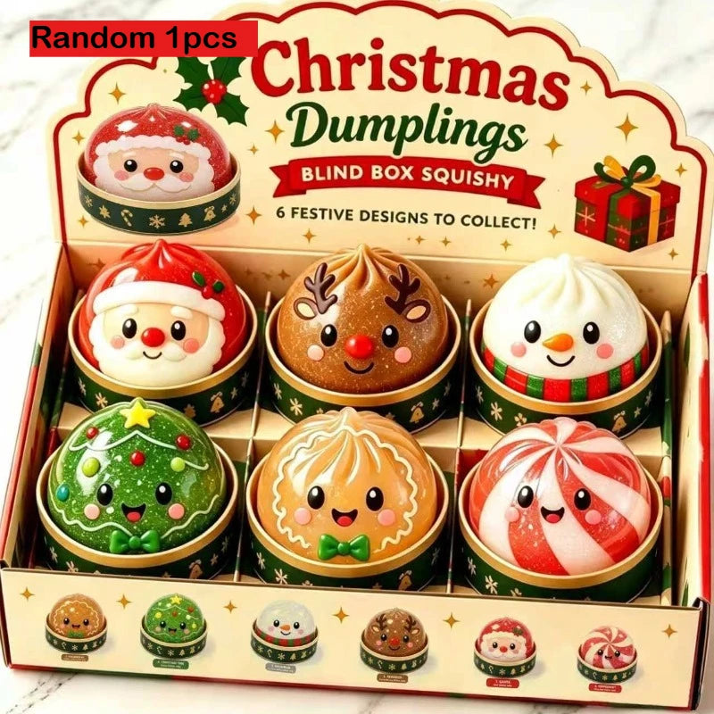 Christmas Dumpling Squishy Snowman, Elk, Santa Claus Squeeze Toys with Box Stress Relief Merry Christmas New Year Gift 2027